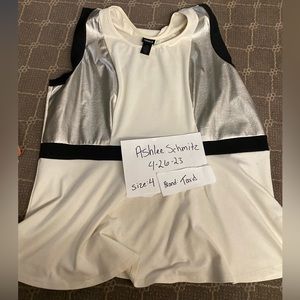 Torrid peplum metallic top